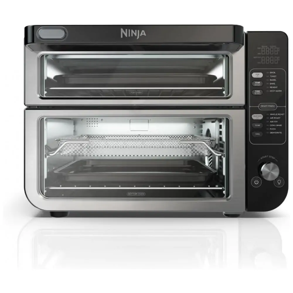 Forno Duplo Elétrico de Bancada 12 em 1 com Termômetro Inteligente, 1800W 110V, Ninja DCT451, Prata
