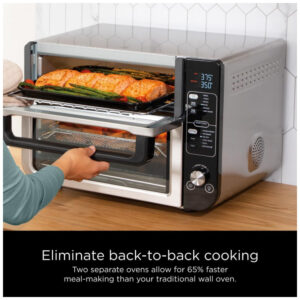 Forno Ninja DCT451 Zona Dupla 12 em 1 FlexDoor Aço Inox 1800W 120V