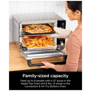 Forno Ninja DCT451 Zona Dupla 12 em 1 FlexDoor Aço Inox 1800W 120V