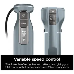 Batedeira de Mão com 5 Velocidades e Acessórios Ninja CI105BRN Aço Inoxidável, 110V 750W Cinza