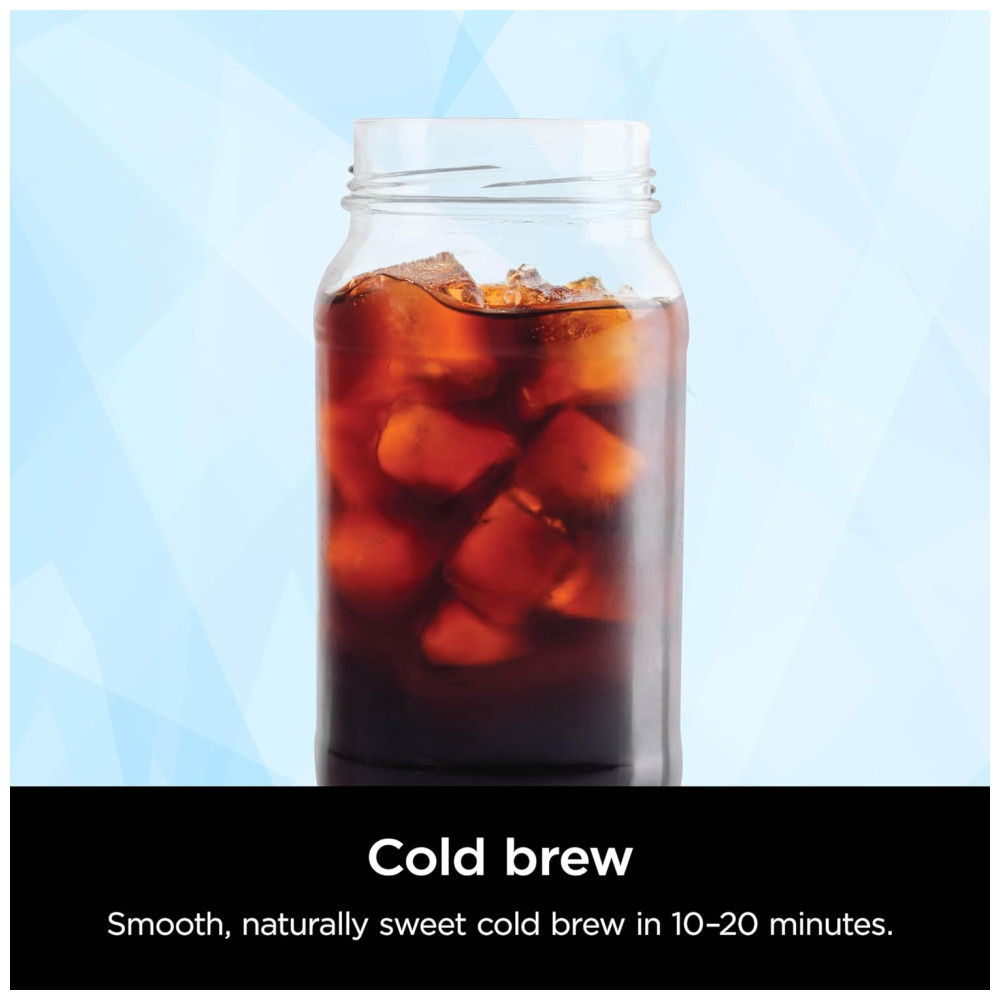 Máquina de Café Quente ou Gelado 12 Xícaras com Reservatório Removível, 110V 1550W, Ninja CM371, Preta