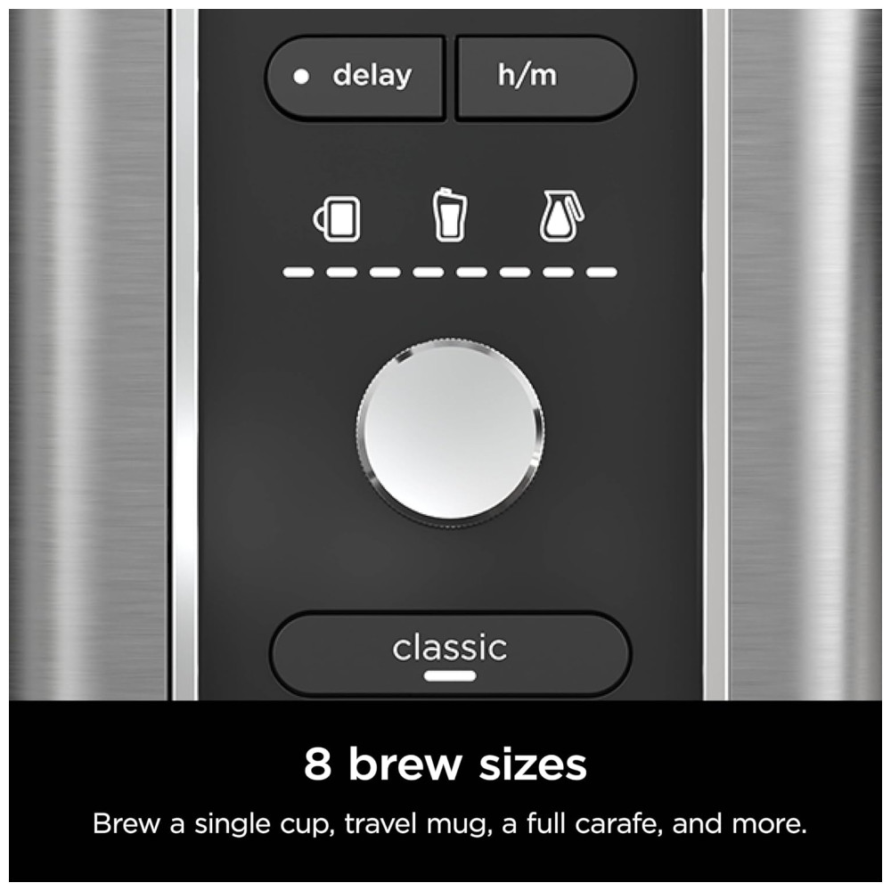 Máquina de Café Quente ou Gelado 12 Xícaras com Reservatório Removível, 110V 1550W, Ninja CM371, Preta