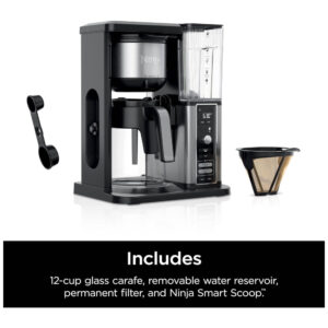 Máquina de Café Quente ou Gelado 12 Xícaras com Reservatório Removível, 110V 1550W, Ninja CM371, Preta