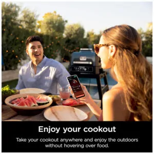 Grill Elétrico Defumador Inteligente7 em 1 com Bluetooth e Controle via APP, Ninja OG951 Woodfire Pro
