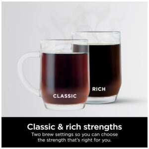 Cafeteira Elétrica Programável, com jarra de vidro de 12 xícaras, acabamento em aço inoxidável e preto, NINJA CE251, Preto