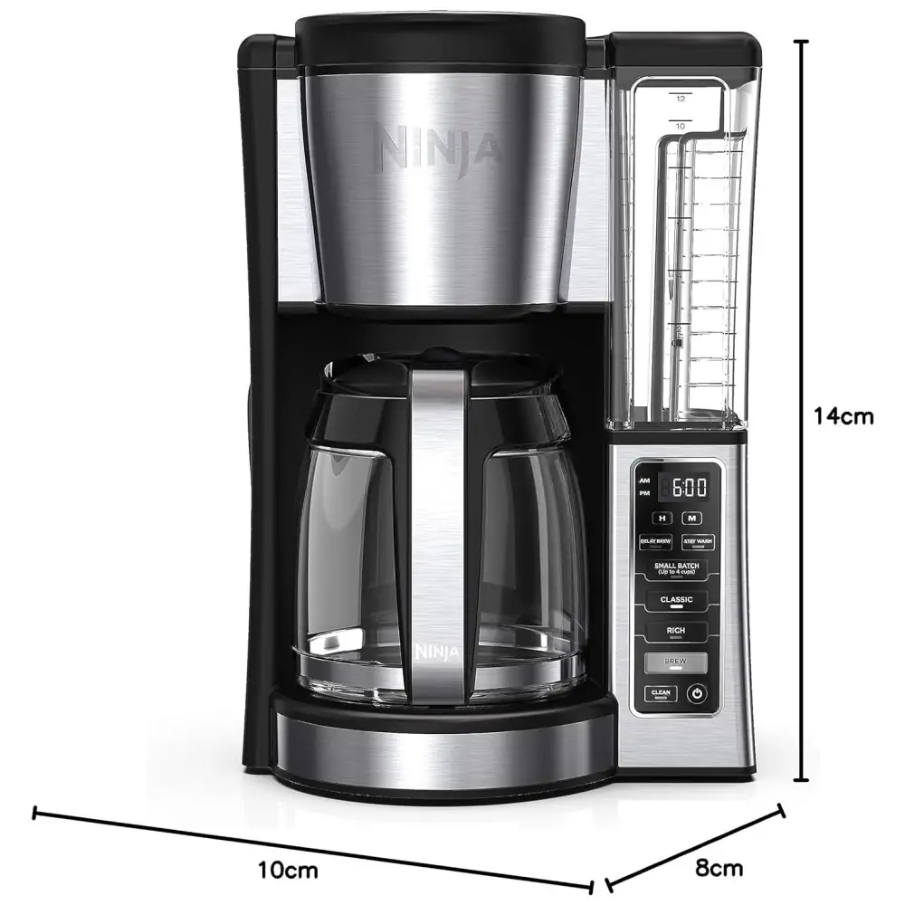 Cafeteira Ninja CE251 12 Xícaras Programável 2 Estilos de Preparo Aço Inox 110V
