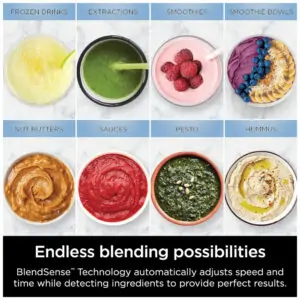 Liquidificador 2,1L com Mostrador Digital e Lâmina Removível, 1200W, Ninja TB201, Prata