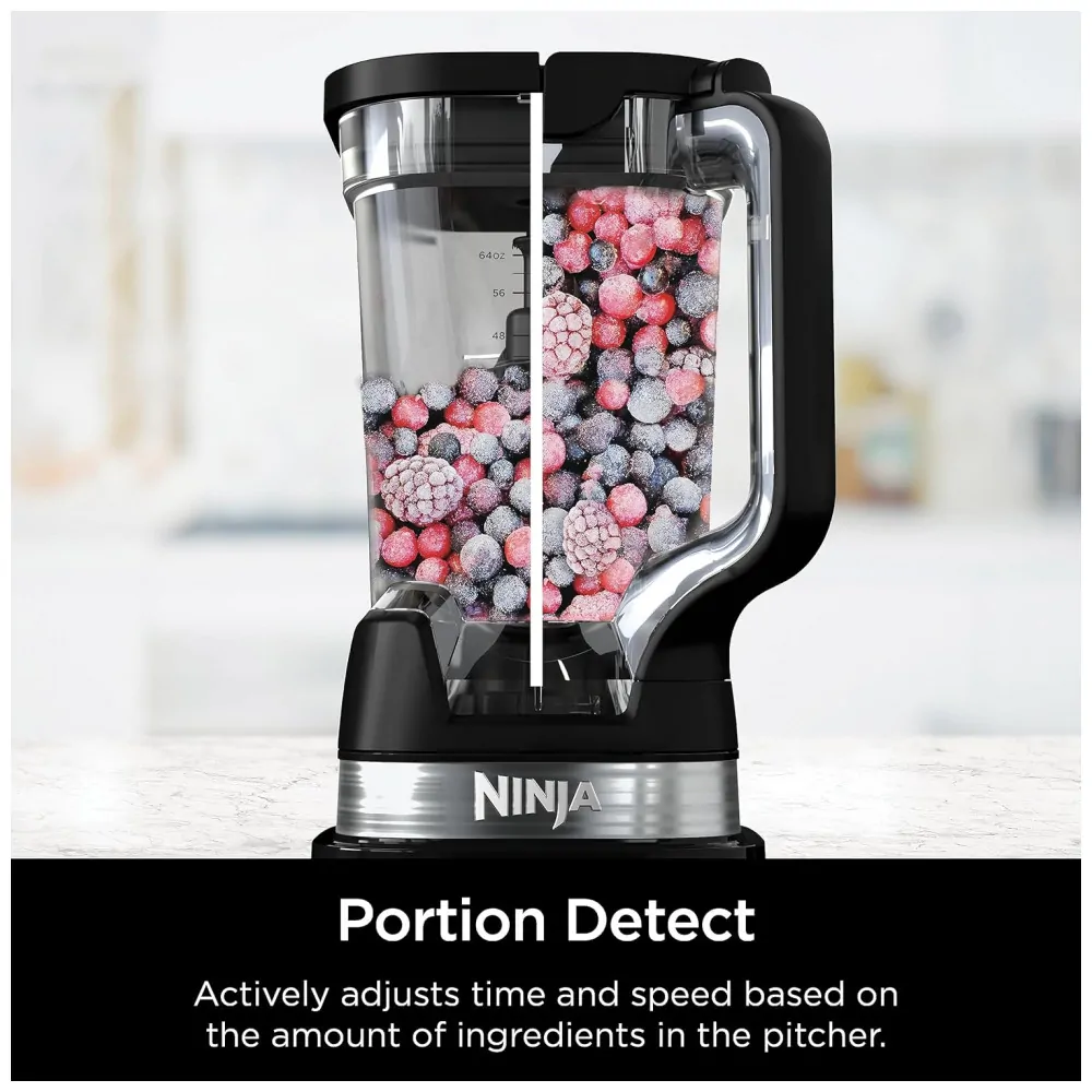 Liquidificador 2,1L com Mostrador Digital e Lâmina Removível, 1200W, Ninja TB201, Prata