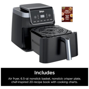 Fritadeira Elétrica Ninja Pro XL AF181 6.2L, 6 em 1, Max Crisp 230 C, Timer Digital, Cesto Antiaderente, 1750W Preta