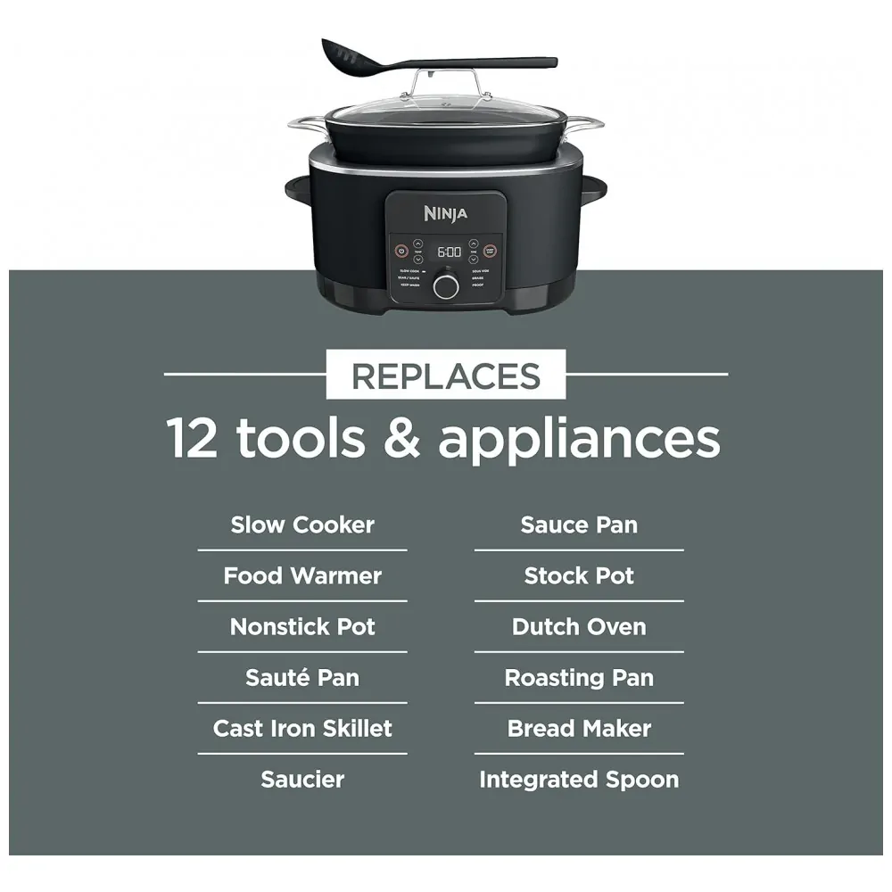 Panela Multifunção Ninja MC1010 PossibleCooker Plus 12 em 1 8,0L Sous Vide Preto 120V