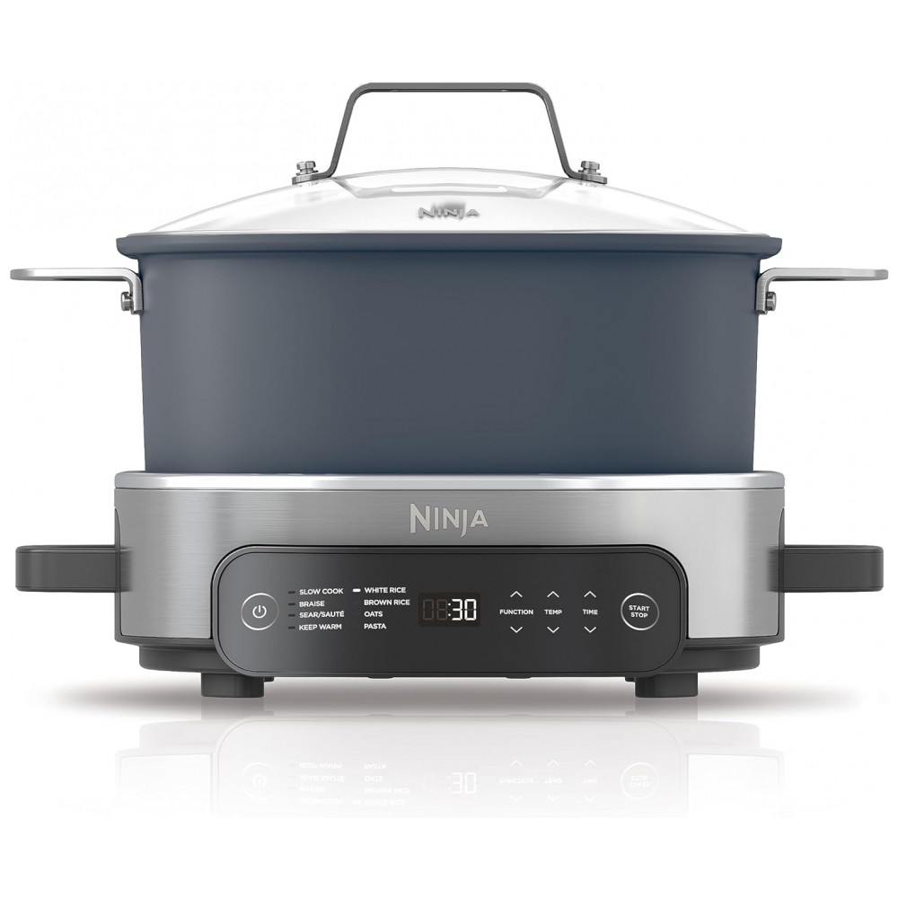 Panela Elétrica 6 Litros 8 em 1 Substitui 10 Ferramentas de Cozinha, 110V 1400W, Ninja MC1101, Azul