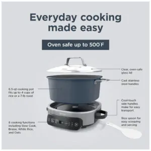 Panela Multifunção Ninja MC1101 Foodi 6,1 L 8 em 1 Azul Meia Noite 120V