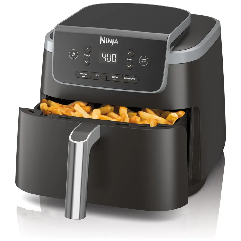 Air Fryer Pro 4 em 1 com Air Crisp de 4,66L Frite, Asse, Reaqueça e Desidrate 110V 1750W, Ninja AF141, Preta