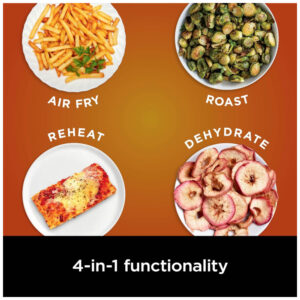 Air Fryer Pro 4 em 1 com Air Crisp de 4,66L Frite, Asse, Reaqueça e Desidrate 110V 1750W, Ninja AF141, Preta