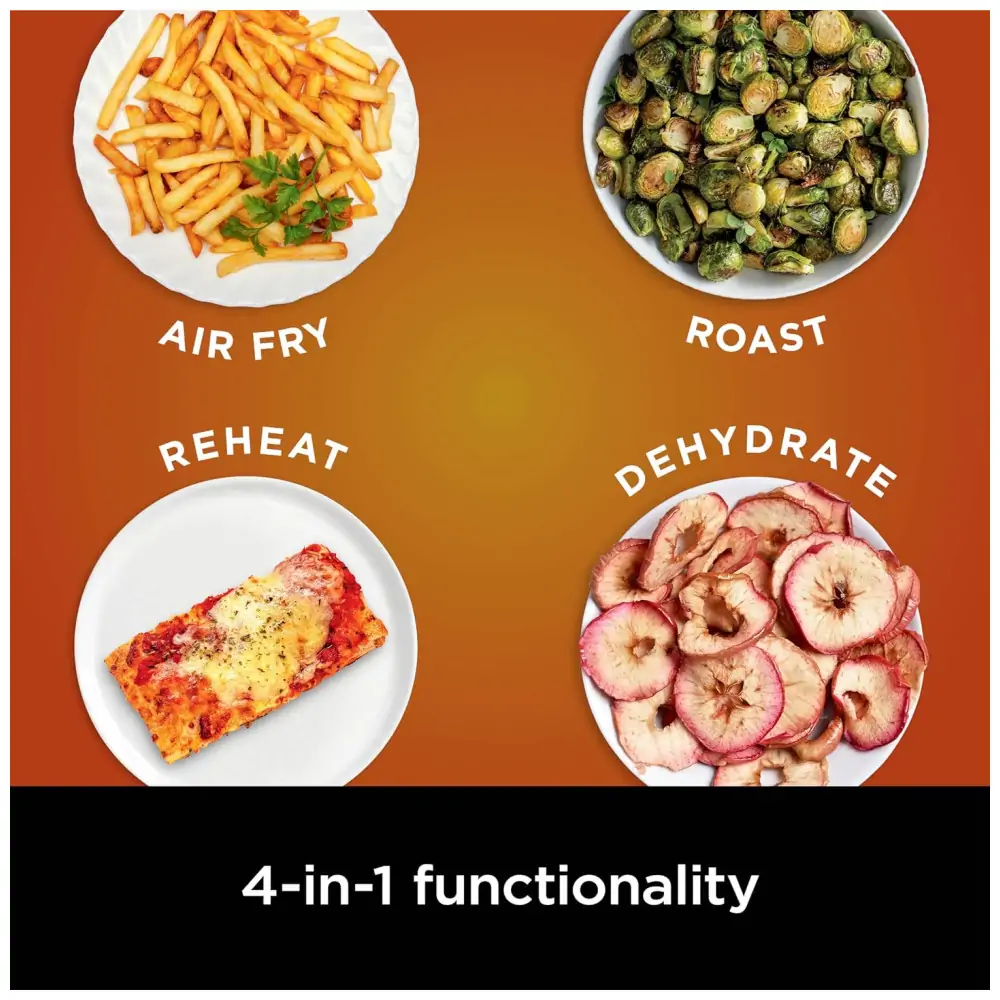 Air Fryer Pro 4 em 1 com Air Crisp de 4,66L Frite, Asse, Reaqueça e Desidrate 110V 1750W, Ninja AF141, Preta