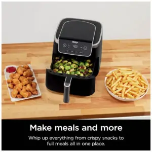 Air Fryer Pro 4 em 1 com Air Crisp de 4,66L Frite, Asse, Reaqueça e Desidrate 110V 1750W, Ninja AF141, Preta