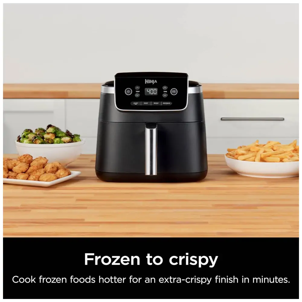 Air Fryer Pro 4 em 1 com Air Crisp de 4,66L Frite, Asse, Reaqueça e Desidrate 110V 1750W, Ninja AF141, Preta