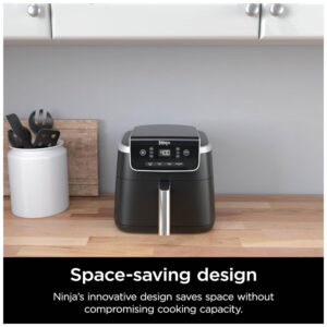 Air Fryer Pro 4 em 1 com Air Crisp de 4,66L Frite, Asse, Reaqueça e Desidrate 110V 1750W, Ninja AF141, Preta