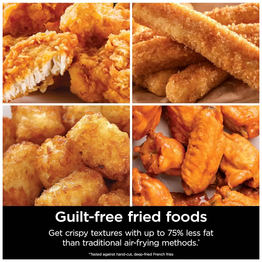 Air Fryer Pro 4 em 1 com Air Crisp de 4,66L Frite, Asse, Reaqueça e Desidrate 110V 1750W, Ninja AF141, Preta