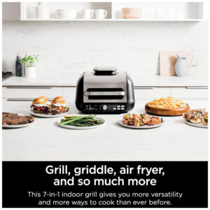 Fritadeira Elétrica AirFryer 7 em 1, Capacidade 4L com Painel Digital, 110v, NINJA IG651, Preto
