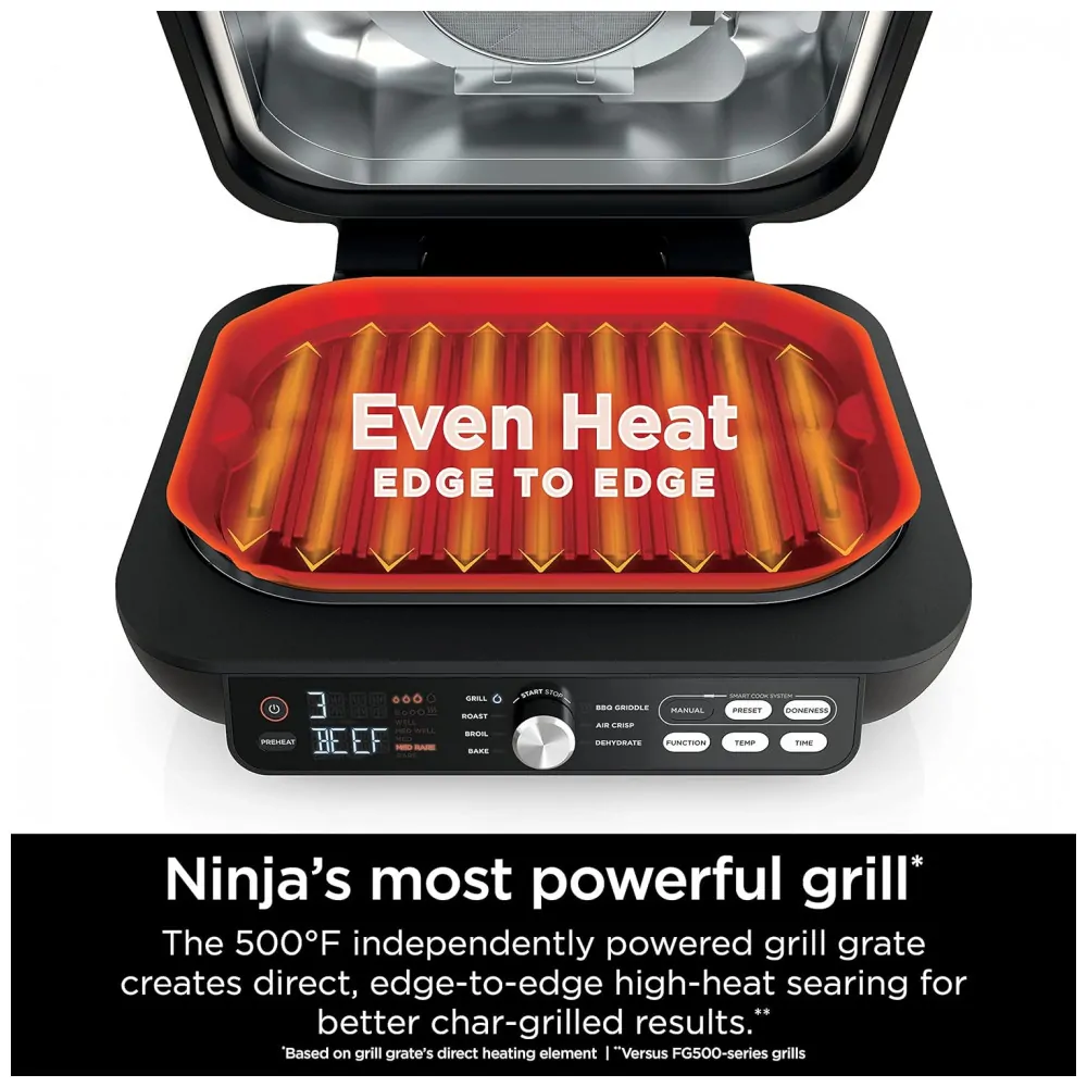 Fritadeira Elétrica AirFryer 7 em 1, Capacidade 4L com Painel Digital, 110v, NINJA IG651, Preto