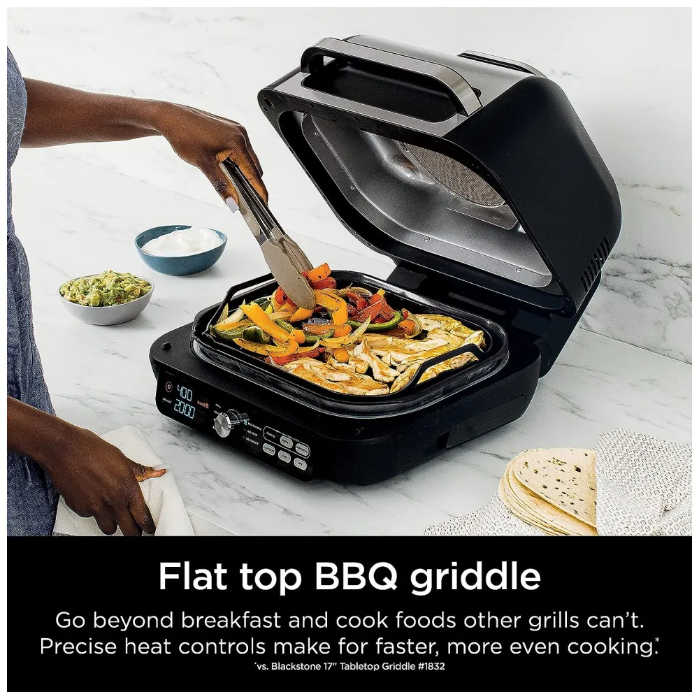 Fritadeira Elétrica AirFryer 7 em 1, Capacidade 4L com Painel Digital, 110v, NINJA IG651, Preto
