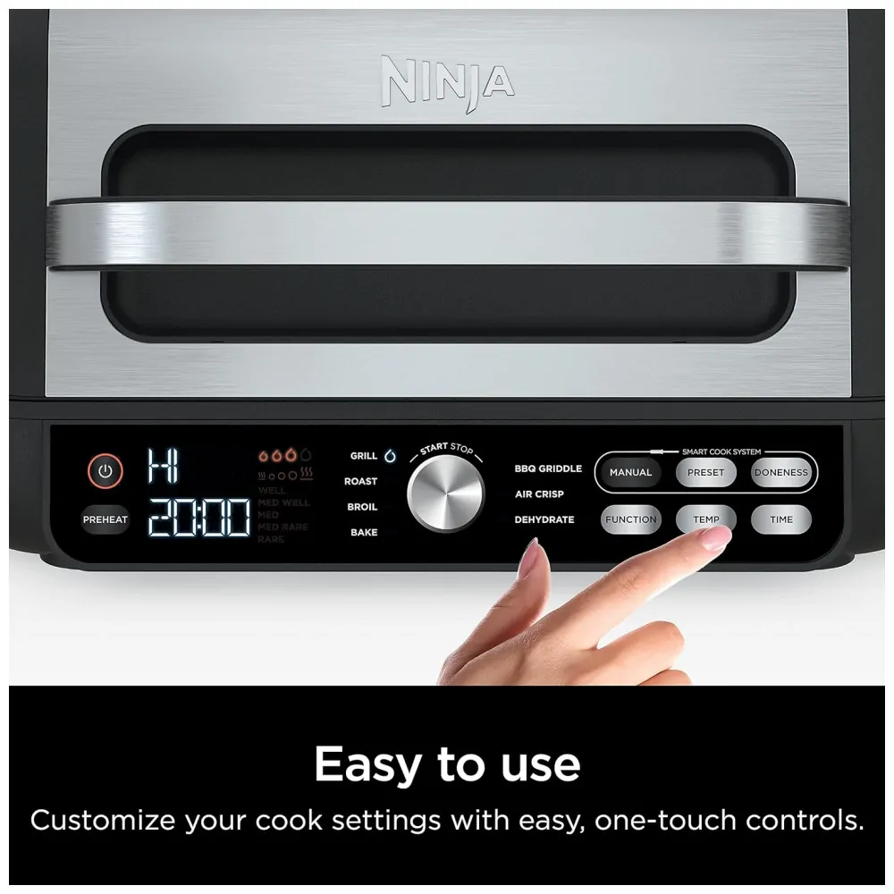 Fritadeira Elétrica AirFryer 7 em 1, Capacidade 4L com Painel Digital, 110v, NINJA IG651, Preto