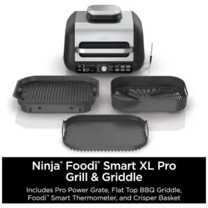 Fritadeira Elétrica AirFryer 7 em 1, Capacidade 4L com Painel Digital, 110v, NINJA IG651, Preto