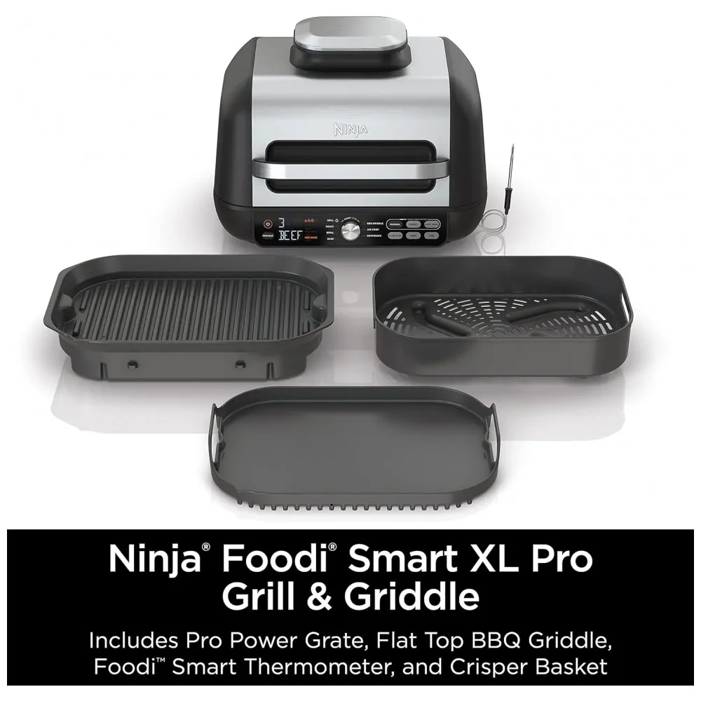Fritadeira Elétrica AirFryer 7 em 1, Capacidade 4L com Painel Digital, 110v, NINJA IG651, Preto