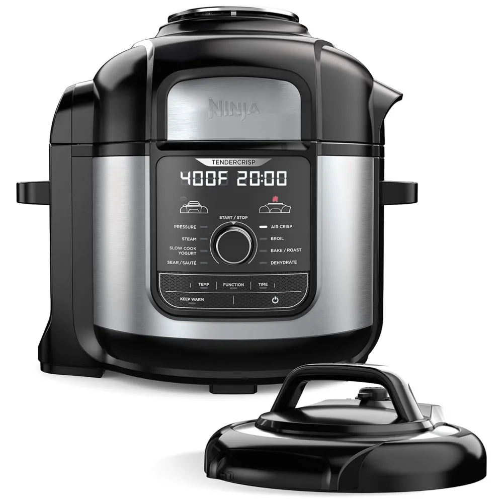Panela de Pressão Elétrica e Airfryer, Aço Inoxidável, 110v, NINJA FD401, Preto - ectqglpt58s70b_0.jpg