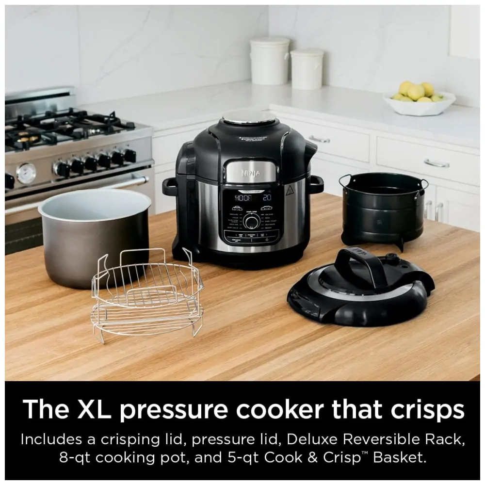 Panela de Pressão Elétrica e Airfryer, Aço Inoxidável, 110v, NINJA FD401, Preto - ectqglpt58s70b_1.jpg