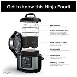 Panela de Pressão Elétrica e Airfryer, Aço Inoxidável, 110v, NINJA FD401, Preto - ectqglpt58s70b_3.jpg