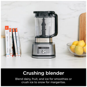 Liquidificador Profissional 3 em 1 Capacidade 2L com 6 Predefinições Auto IQ, 1400W 110V NINJA SS201 Foodi, Prateado