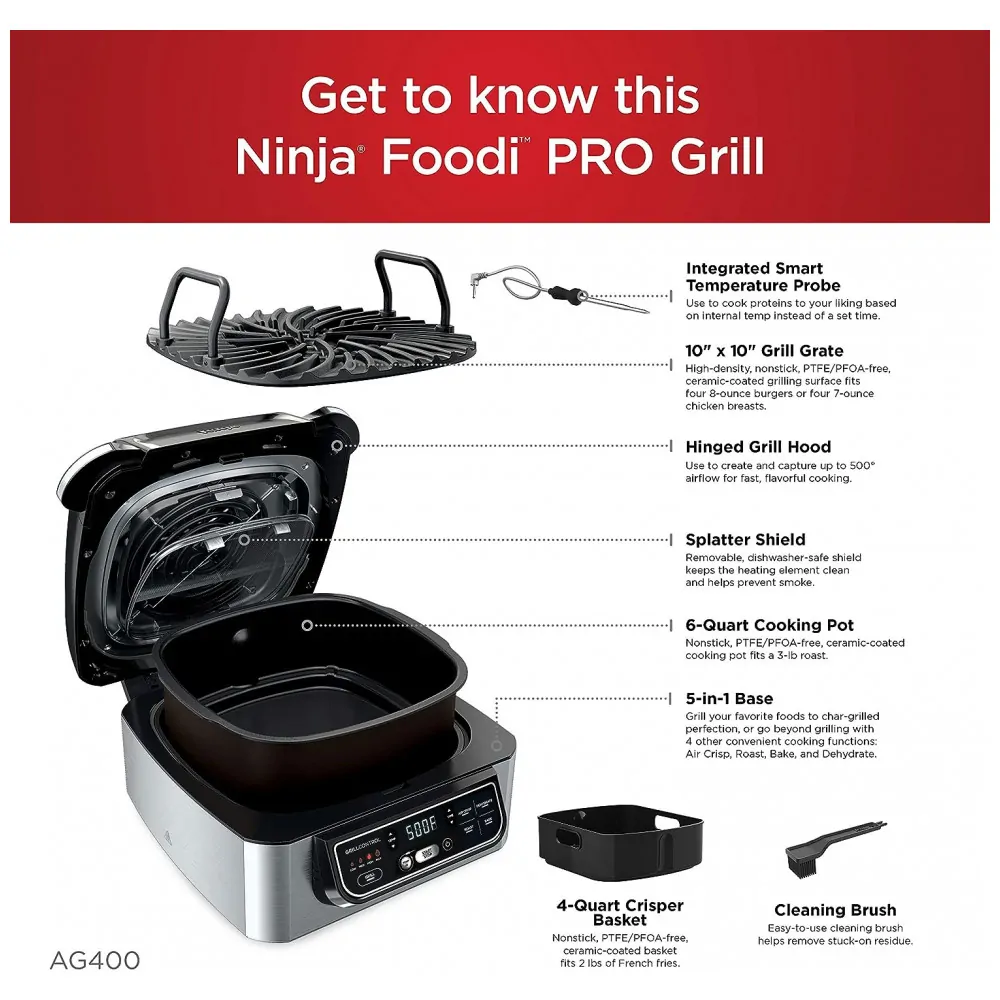 Fritadeira Airfryer Foodi, Aço Inoxidável, com, 110v, NINJA AG400, Preto - ectqpnqvj6w70b_3-3.jpg