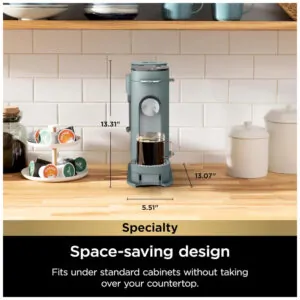Cafeteira Programável 4 em 1 para Capsulas ou Café Moído, Frio ou Quente com Batetor de Leite, 110V Ninja PB051SG, Verde