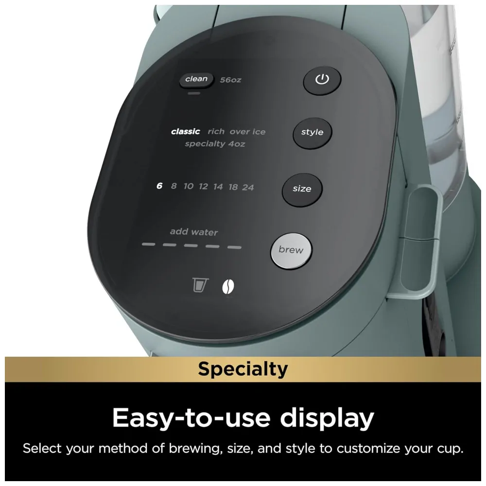Cafeteira Programável 4 em 1 para Capsulas ou Café Moído, Frio ou Quente com Batetor de Leite, 110V Ninja PB051SG, Verde