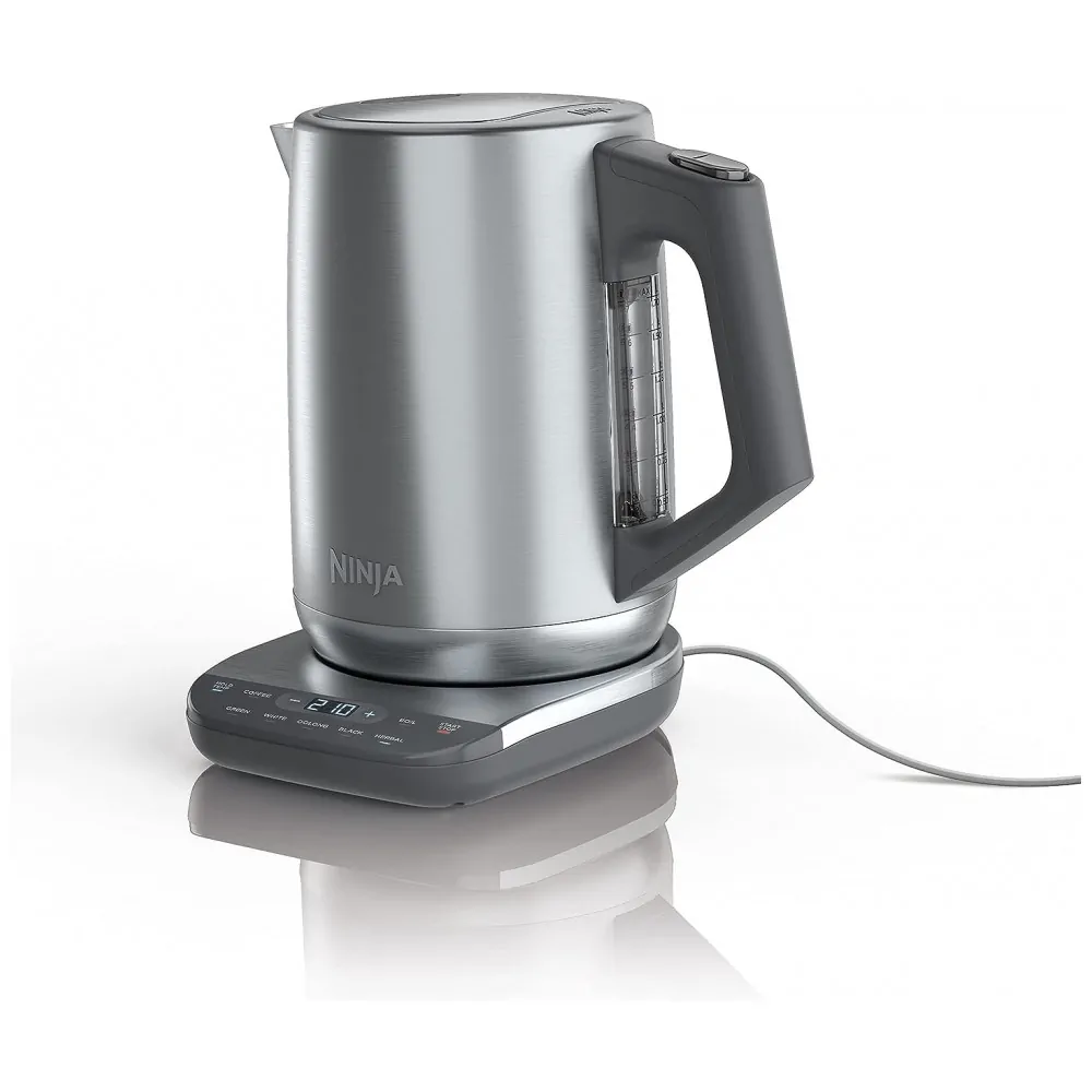 Chaleira Elétrica 1.7L com Controle de Temperatura, 1500W, 110v, NINJA KT200, Prateado