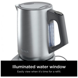 Chaleira Elétrica 1.7L com Controle de Temperatura, 1500W, 110v, NINJA KT200, Prateado