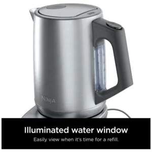Chaleira Elétrica 1.7L com Controle de Temperatura, 1500W, 110v, NINJA KT200, Prateado