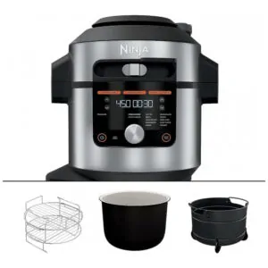 ectq2n21yzq80b_0-3.jpg - Panela Elétrica Air Fryer 7.5L, Multifuncional 14 em 1, 1550W, 110V, NINJA OL601, Prateado