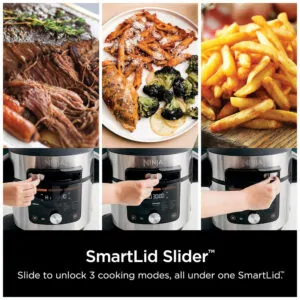 ectq2n21yzq80b_2-3.jpg - Panela Elétrica Air Fryer 7.5L, Multifuncional 14 em 1, 1550W, 110V, NINJA OL601, Prateado