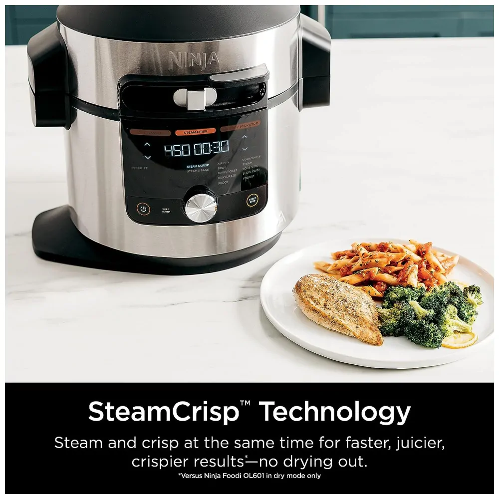 ectq2n21yzq80b_3-3.jpg - Panela Elétrica Air Fryer 7.5L, Multifuncional 14 em 1, 1550W, 110V, NINJA OL601, Prateado