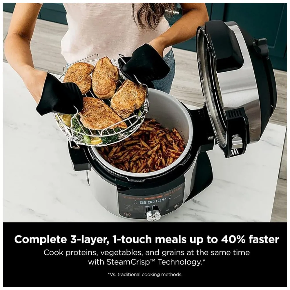 ectq2n21yzq80b_4-4.jpg - Panela Elétrica Air Fryer 7.5L, Multifuncional 14 em 1, 1550W, 110V, NINJA OL601, Prateado