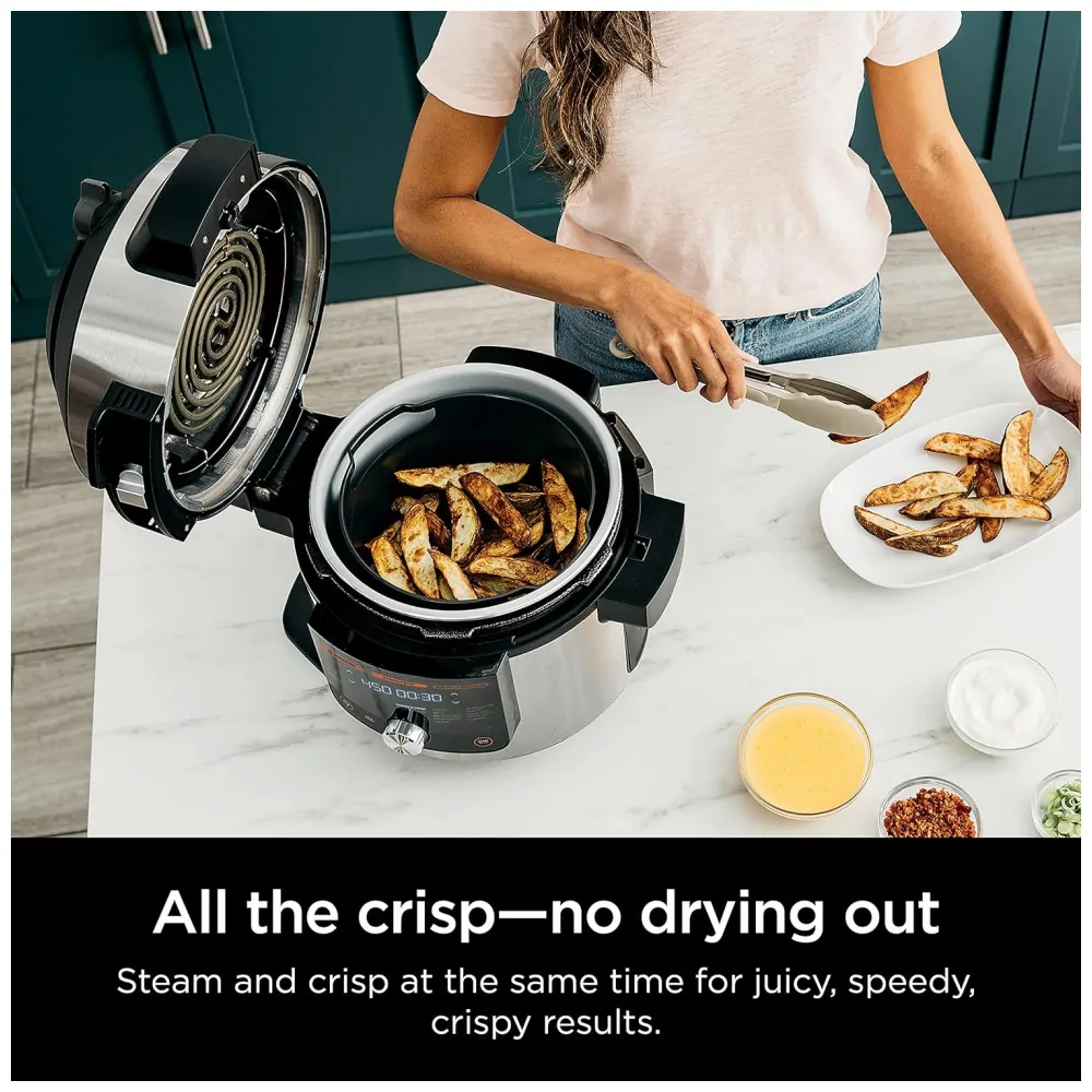 ectq2n21yzq80b_6-3.jpg - Panela Elétrica Air Fryer 7.5L, Multifuncional 14 em 1, 1550W, 110V, NINJA OL601, Prateado