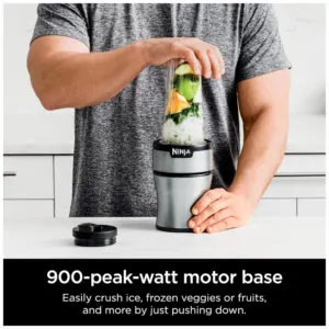 Liquidificador Pessoal 600 mL para Vitaminas 900W, 110v, NINJA BN301, Cinza
