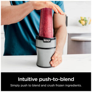 Liquidificador Ninja Nutri Plus BN301 Prata Compacto 900W Vitaminas Portátil 120V