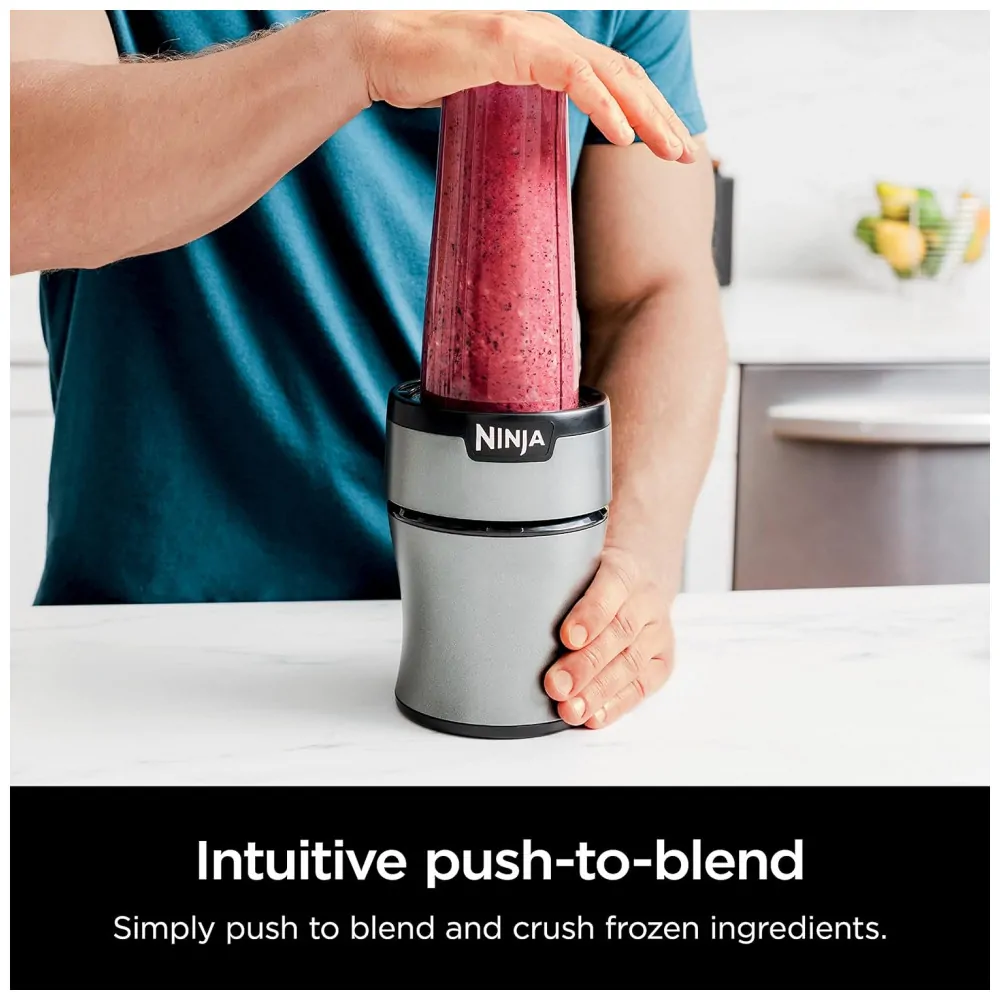Liquidificador Pessoal 600 mL para Vitaminas 900W, 110v, NINJA BN301, Cinza