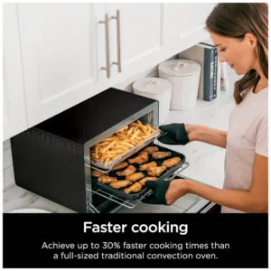Forno Elétrico 8 em 1 com Função Air Fryer, 110V 1800W, Ninja DT202BK, Preto