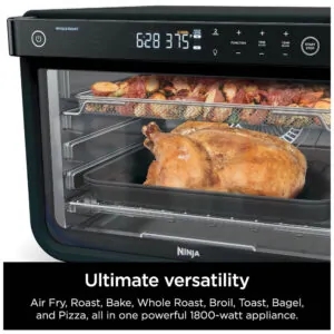 Forno Elétrico 8 em 1 com Função Air Fryer, 110V 1800W, Ninja DT202BK, Preto