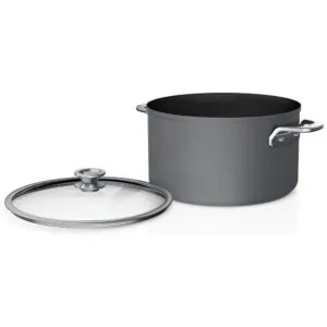 ectq7fghj5990b_0.jpg - Caldeirão Antiaderente 8 Litros com Tampa de Vidro, Aço Anodizado, Ninja C50480, Cinza